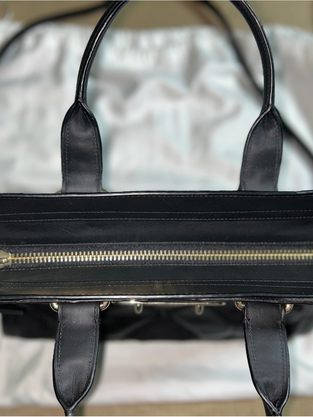 Coach Black Swagger 27 Quilted & Textured Leather Top-Handle Satchel - Picture 9 of 14